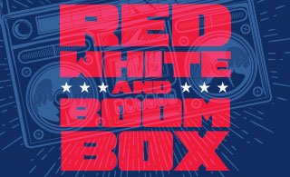 Red white and boombox