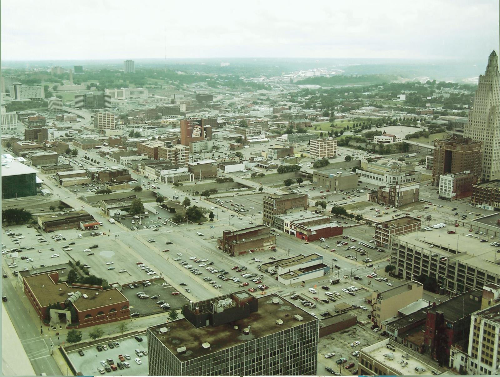 City view before Power and Light District Mall